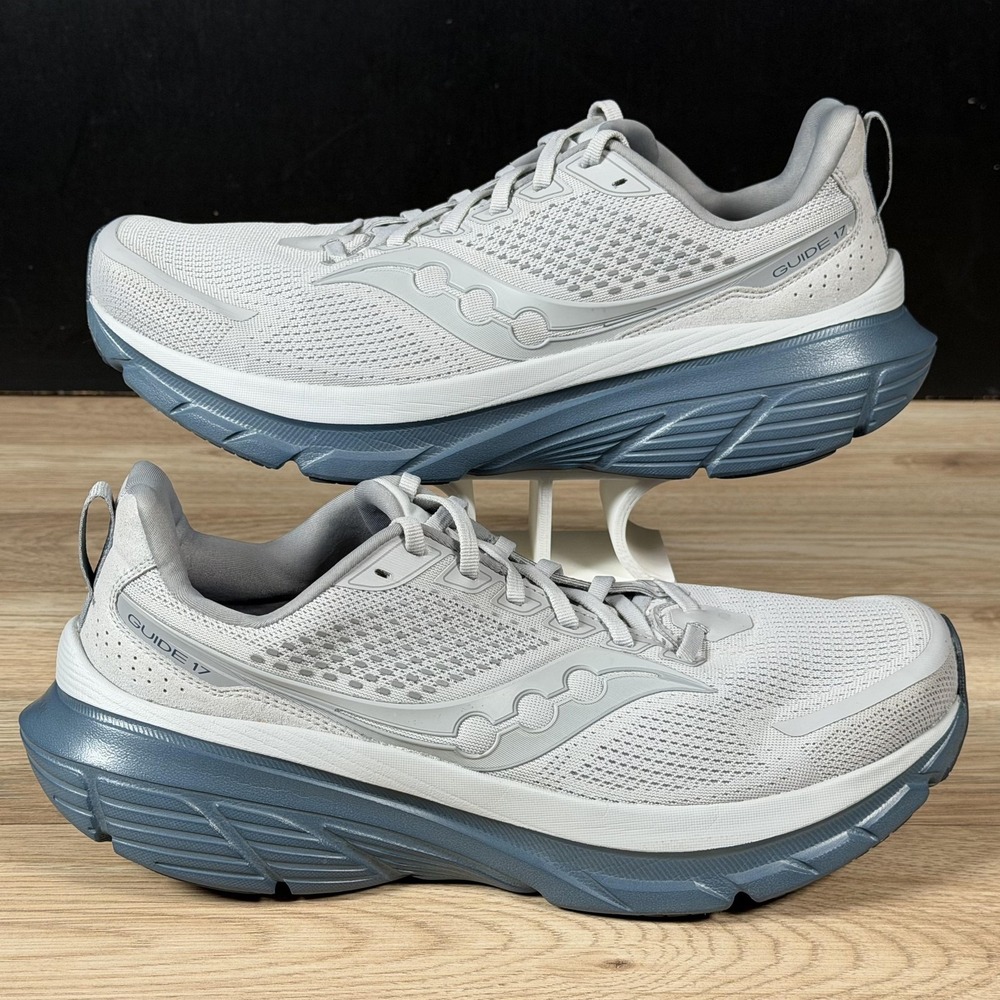 Saucony Guide 17 Shoes Mens Size 10.5 Gray Running Athletic Sneakers S20936-243